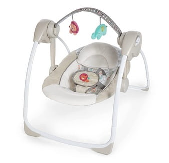 A baby swing can be used from birth until the kid is about 6-9 months old